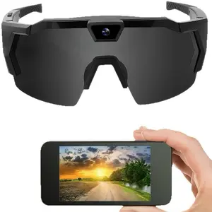 Smart POV Baseball Outdoor Active Glasses with Camera for Men Women Anti-Glare Lightweight Sports Eyeglasses 1080 Full HD Recording for Running Cycling Hiking Device Wearable 4K Video Photo Capture Hands-Free Convenience Water Resistant