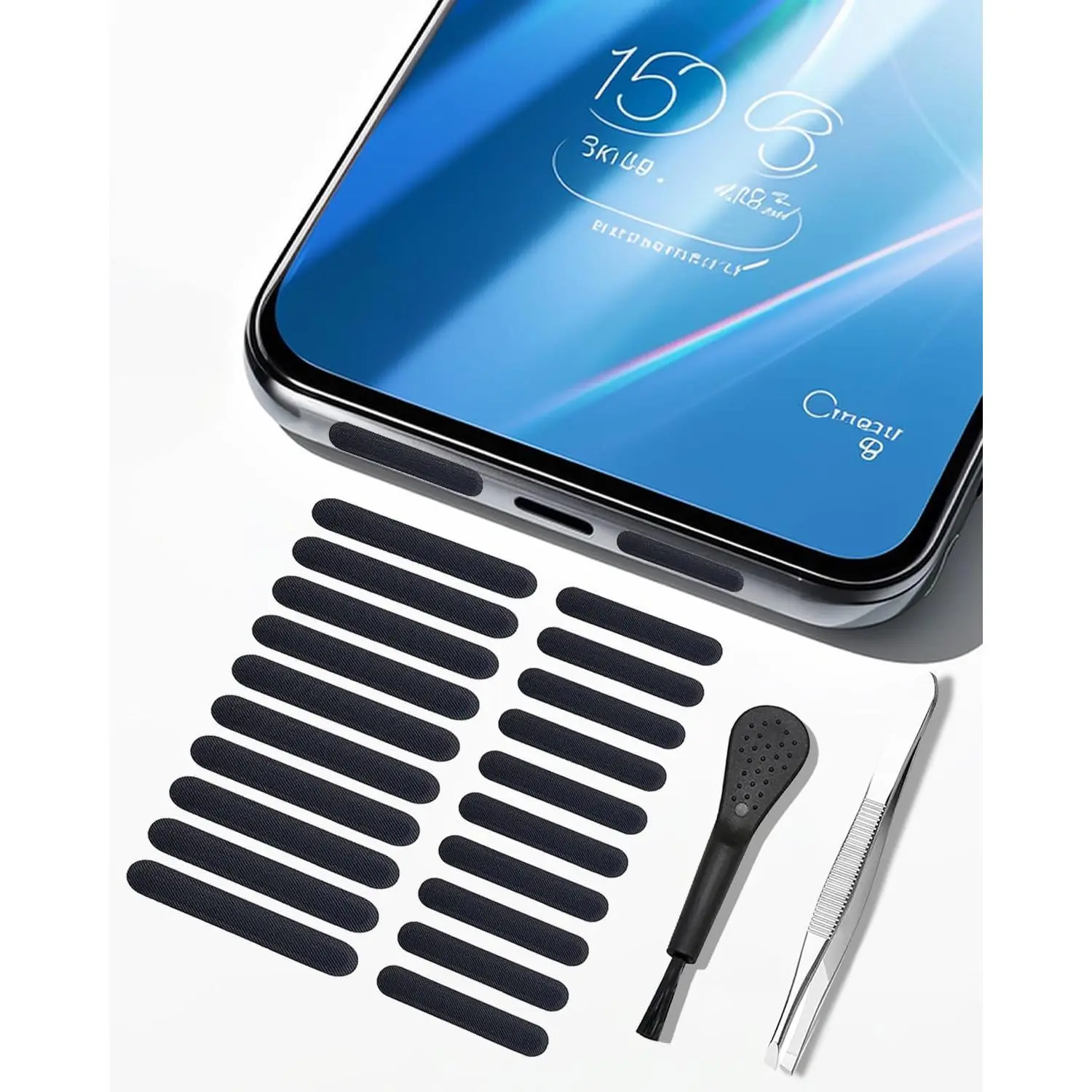 Mobile Phone Net Stickers Speaker Mesh Anti-Dust Proof Dust Sticker Universal Protect the Phone Tweezers and Mobile Phone Cleaning Brush Accessories