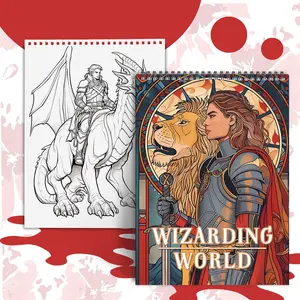 Magic World Theme Coloring Painting, Coloring Supplies, DIY Decorative Painting, Exquisite Design Of Characters and Mythical Beasts, Exquisite Patterns, Perfect Gift for New Year Birthday