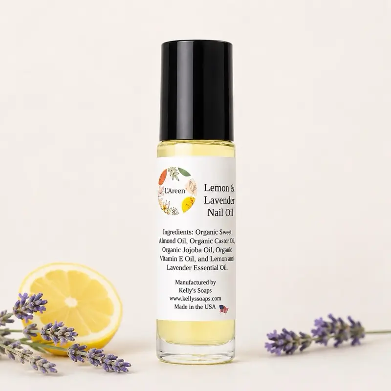 L’Areen Nourishing Nail & Cuticle Oil Roll-On – Sweet Almond Oil, Jojoba Oil & Vitamin E – 10 mL