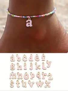 Boho Style Beaded Anklet, Fashionable Colorful Beaded Anklet for Women & Girls, Trendy All-match & Exquisite Jewelry for Birthday Gift