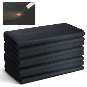 Carbon Felt Welding Blanket 4-Pack, 37 x 36 Inches, Flame Retardant and Heat Resistant Up To 1800°F, Cuttable Carbon Fiber Insulation Mat Pad for Welding, High-Temperature Protective Blanket Set for Shops and Garages