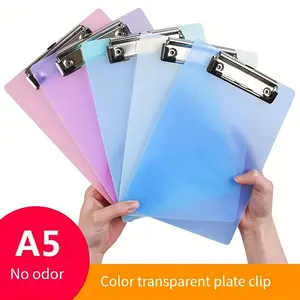1pc A5 Clip Writing Pad Board Clip, Reusable Plastic Writing Pad Clipboard With Clip A5 Record List Board For Home Office Use