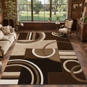 Luxury Vintage Patterned Velvet Carpet, Soft Comfortable Home Decor Rug, Living Room Sofa Mat, Bedroom Bedside Rug, Multi-Scene Use,merry Christmas、let it snow, Abstract Rugs