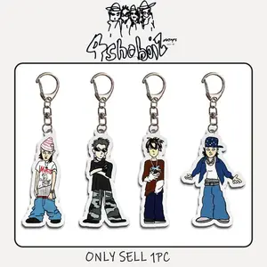 LNGSHOT 《SHOT CALLERS》Cartoon Style Keychain, Acrylic Keychain Pendant