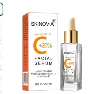 SKINOVIA Vitamin C 20% Face Serum – With Vitamin E & Hyaluronic Acid – Anti-Aging, Wrinkle Repair, Radiant Glow & Deep Hydration – Brightens Skin & Improves Complexion – 1 Fl Oz