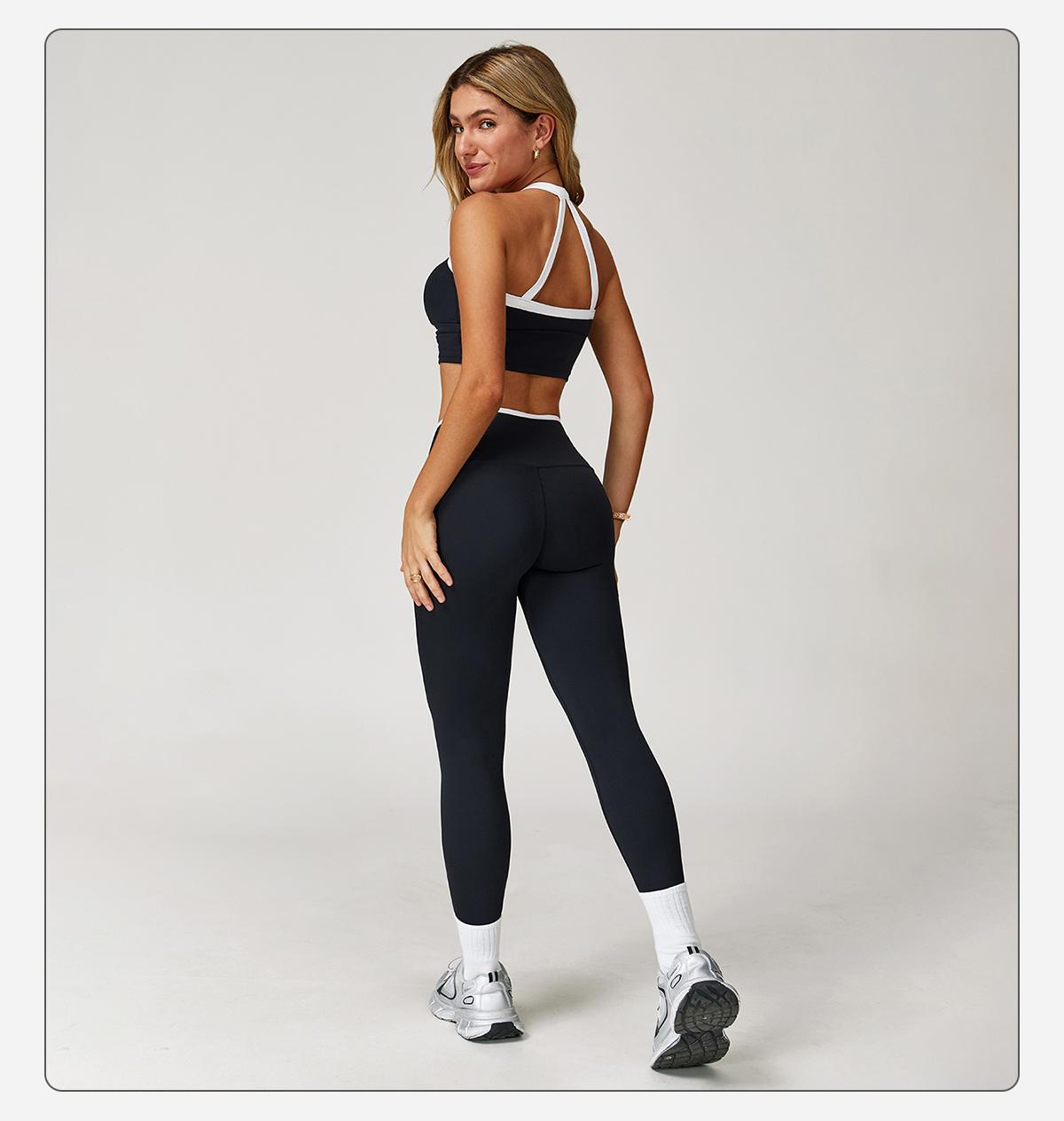 MASKERT Women's Two Piece Set Colorblock High Waisted Ribbed Casual Fitness Sportswear, Athletic Fashion Activewear summervibes