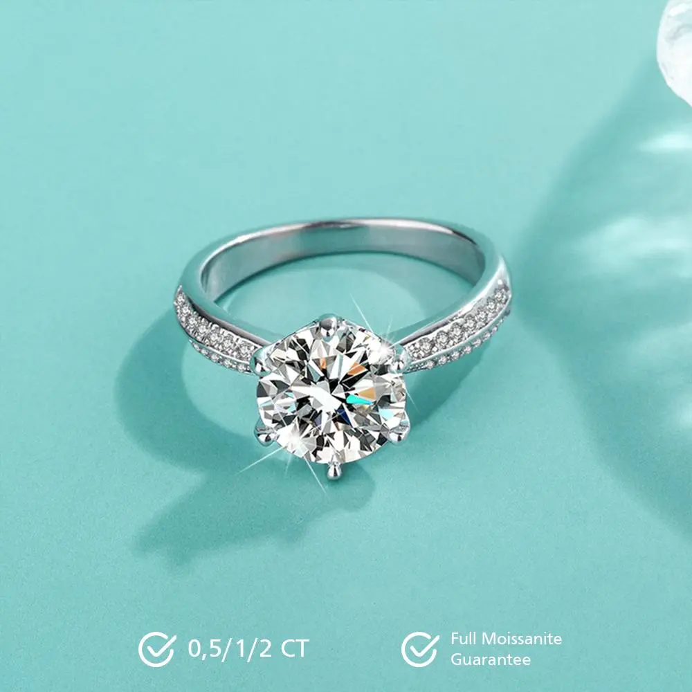 Evelyn Moissanite Ring S925 1.0 CT - Round Cut - Lore Jewelry