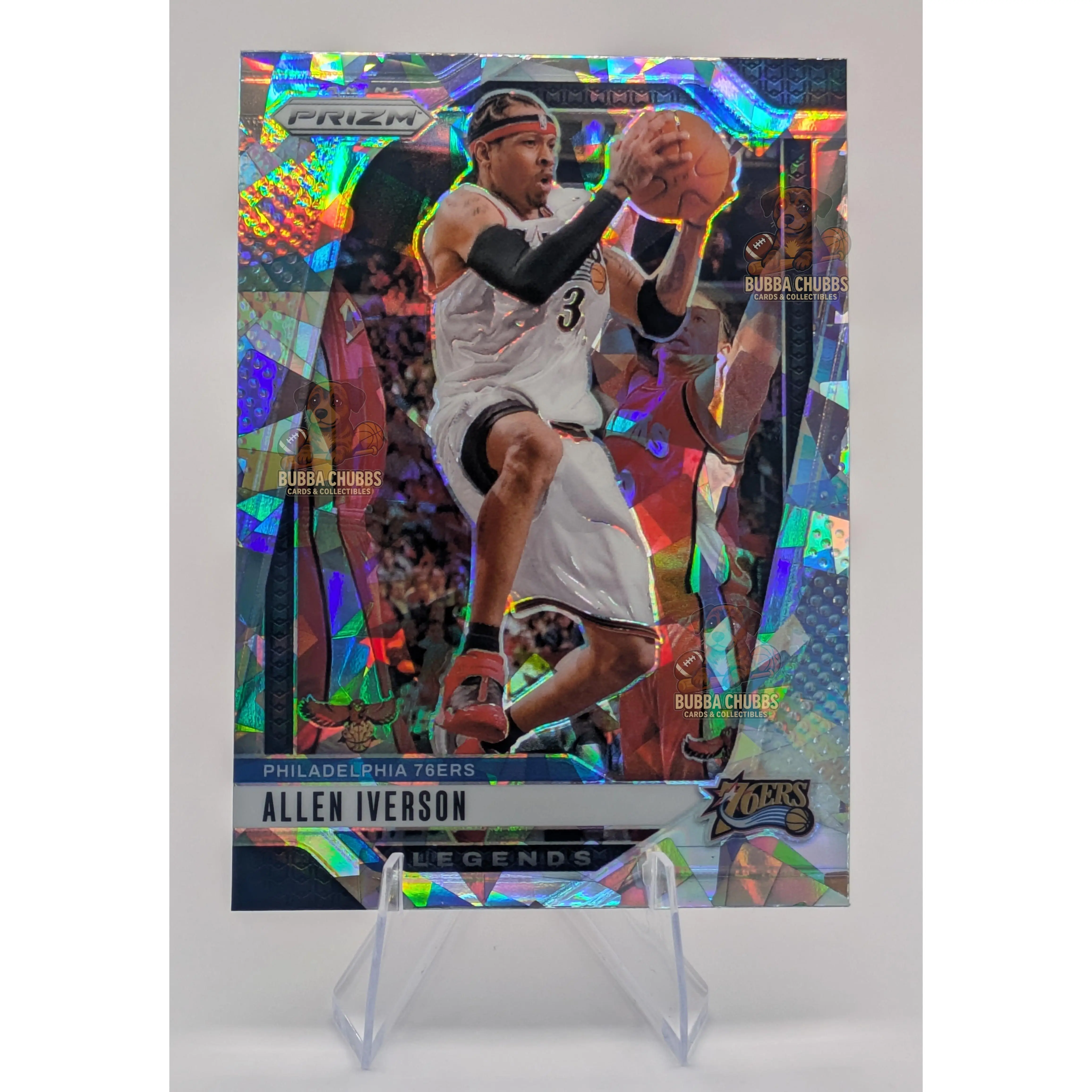 2024 Panini Prizm New Silver Cracked Ice Allen Iverson Legends #291