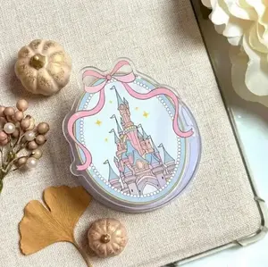 Pastel Castle MagSafe Phone Grip, Cute Fairytale Aesthetic Pop Socket, Magnetic Phone Stand Holder for iPhone Kindle, Princess Gift for Her Kawaii Style