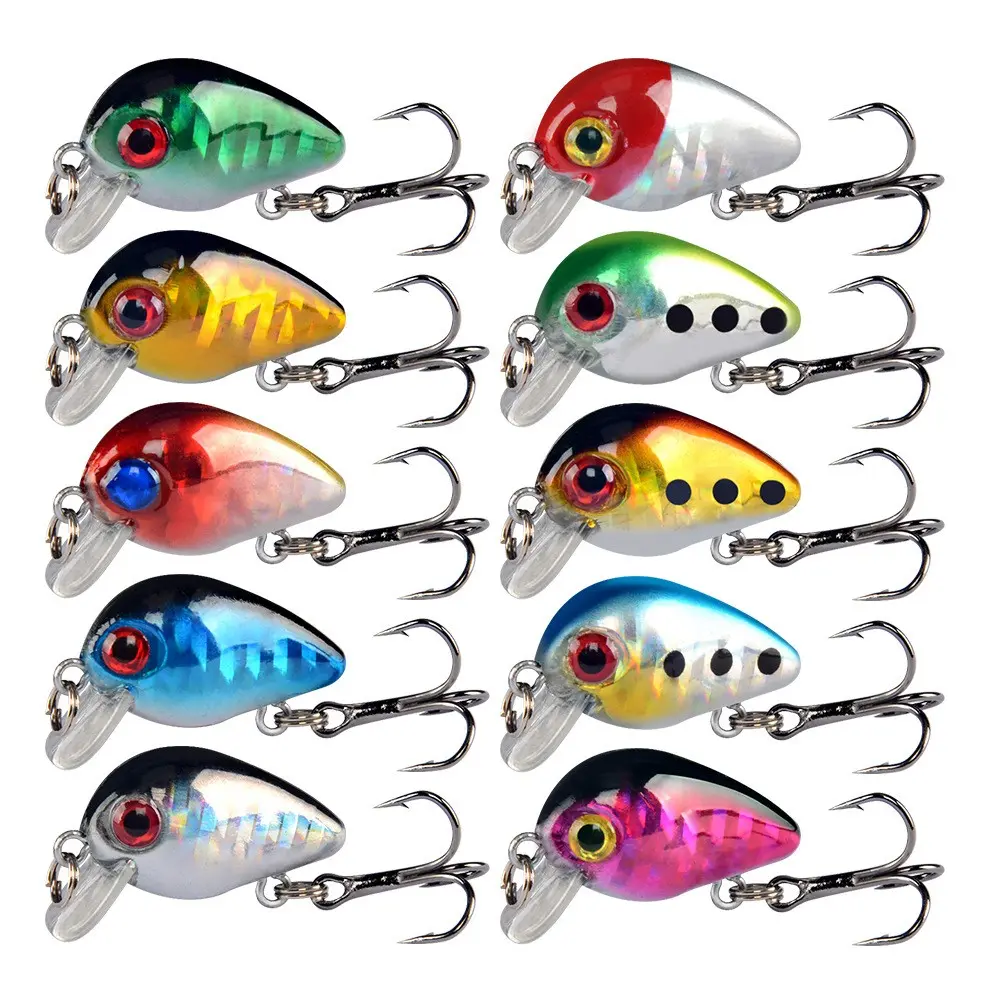 10pcs Minnow Lure Set, Laser Realistic Bionic Fishing Baits, Artificial Fishing Lure, Freshwater Saltwater Fish Lures, 2.6cm/1inch, Ideal Fishing Gear, Bass Fishing Lure