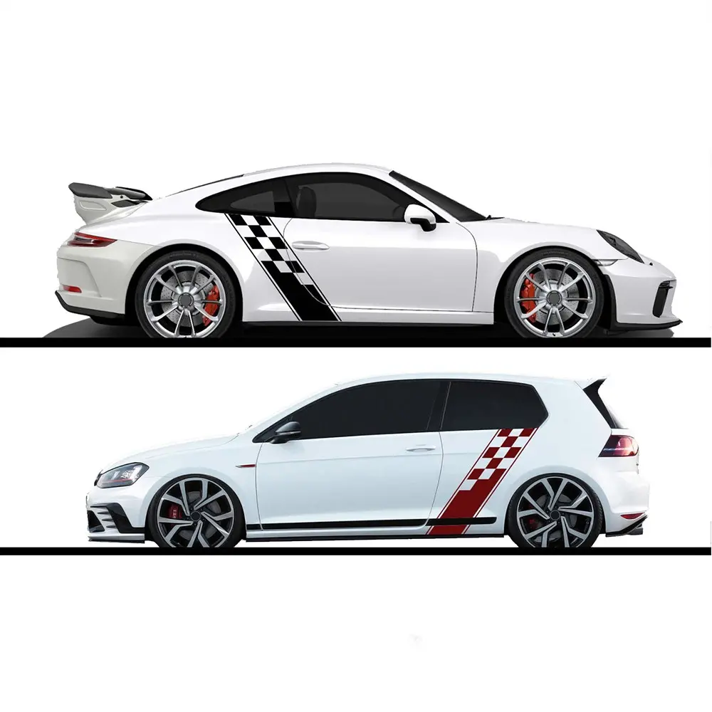 2pcs/LOT 130x24cm Race Style Bumper Stickers for Car Both Sides Car Stickers Wrap Vinyl Film Automobiles Accessories Car Decals Automotive Decals Stickers for Cars