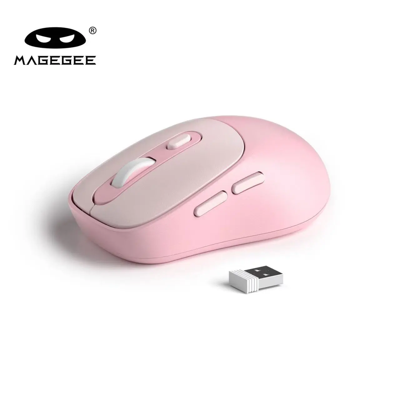 MageGee V100 Wireless Gaming Mouse - 2.4Ghz Connection, DPI Adjustable (3-Level), Ergonomic Design, Battery Powered (Replaceable AA), Anti-Skid Rubber Wheel, Silent Click, 6-Button Lightweight Portable PC Office Accessory