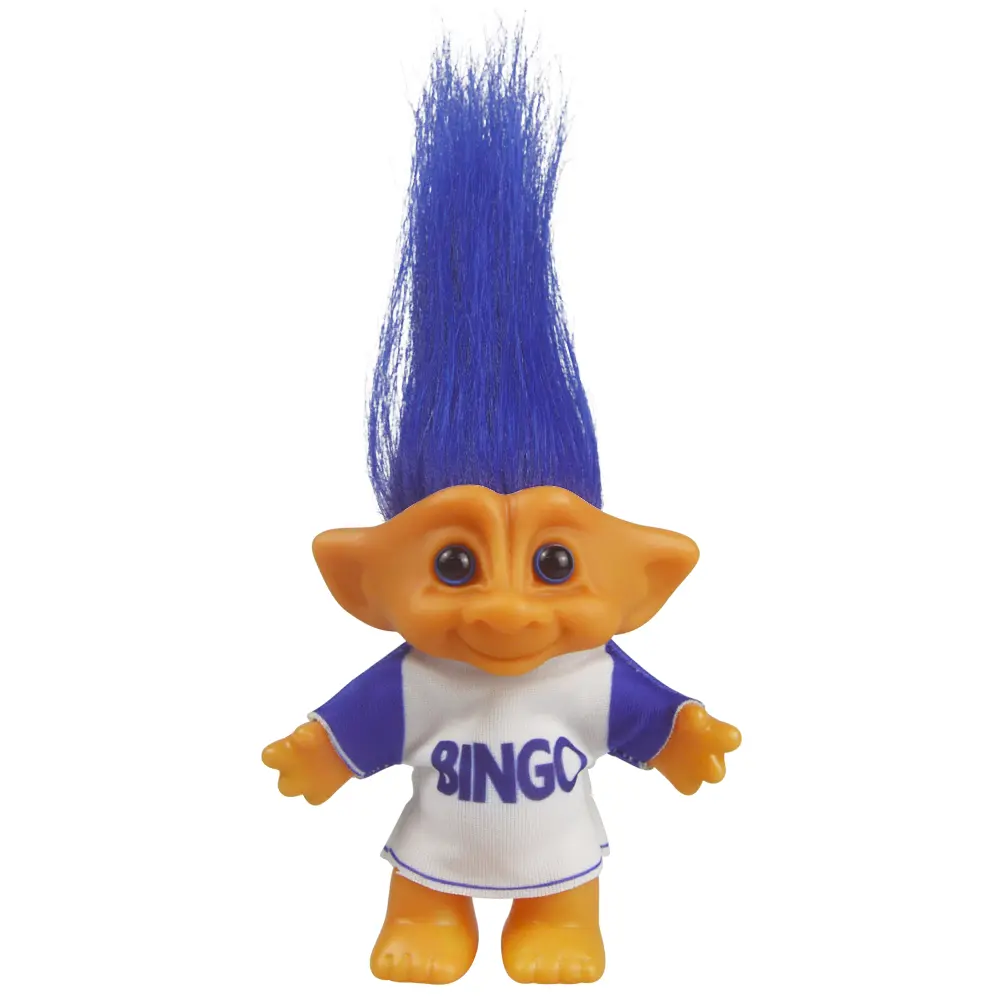 7.5in Vintage Lucky Troll Doll Polyester Cute Clothes Colorful Hair Retro Dressed Unisex Collectible Figure for Arts Crafts Decorating Party Favors Cake Toppers