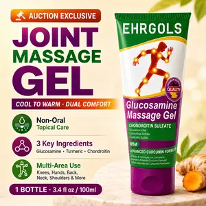 [Auction Exclusive] Ehrgols Joint Massage Gel | Glucosamine, Turmeric & Chondroitin | Cooling-to-Warming Sensation | For Knees, Hands, Lower Back, Neck & Shoulder Comfort | 3.4 fl oz