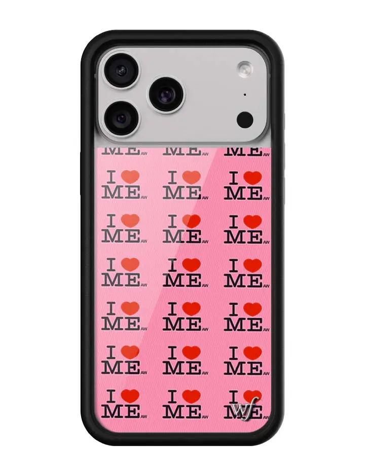 I Heart Me iPhone Ashley Williams Collab | Limited Edition iPhone Case | Raised Protective Black Bumper | Women Owned Small Business | Heart Aesthetic Trendy Custom Rubber Smartphone Protective Cellphone