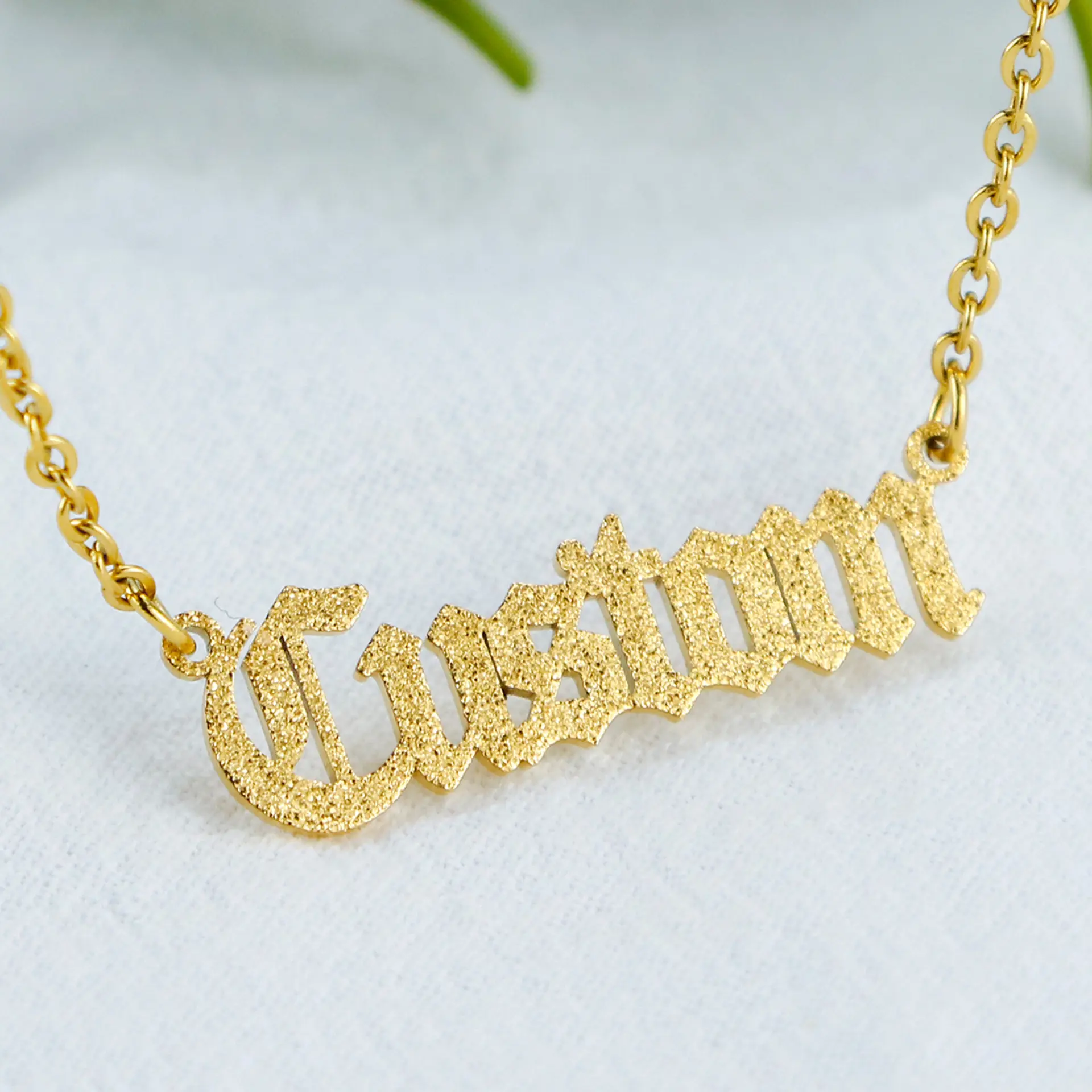 Women's 1745 European-Style Stainless Steel Personalized Name Necklace, Custom English Word Pendant, Initial Necklaces, Holiday Birthday Gift, Stainless Steel Jewelry, Fashion Jewelry Accessories, Casual Style Necklaces