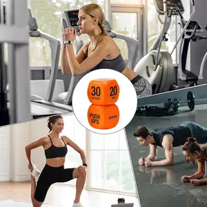 Set of 2 Fitness Dice Workout Game for Home Gym - HIIT Exercise Dice with Push-ups Squats Jumping Jacks - Fun Random Challenge for Adults Kids No Equipment Needed