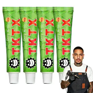 TKTX Tattoo Numbing Cream 75% Upgrade Edition(4 Pack) - Fast-Acting Pain Relief Cream for Tattoos, Waxing, Microneedling , Lecithin-Based 10g