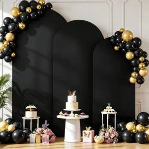 7.2/6.6/6FT Spandex Arch Backdrop Cover| Zippered Fitted Fabric, Stand NOT Included, Perfect for Memorial Day, Baby Shower & Party Decor