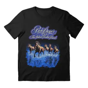 Vintage Against the Wind Bob Seger Black T-shirt Men's Sweatshirt, Gift For Fan, Casual Cotton Fabric Menswear Top