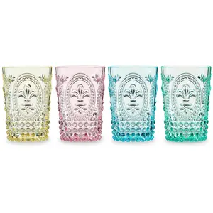 Twine Shatterproof Embossed Tumbler Set of 4