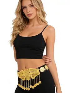 Dunhuang Coin Tassel Waist Chain, Middle Eastern Ethnic Style for Travel Photography, Unique Photo Belt Accessory