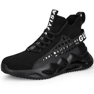 Men's Work Boots Steel Toe Safety Shoes Breathable Non-Slip Industrial Sneakers