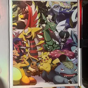 Pokemon Elf Origin 2.0 Box Only - Featuring Pikachu and Friends on Vibrant Gold Background