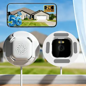 3MP 2K Window Camera, 2.4GHz 5GHz WiFi Indoor Cameras for Home Security with Anti - Glare Full - Color Night Vision, AI Person Motion Detection, 24 7 Recording, Two - Way Audio, Easy Quick Install