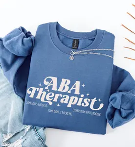 Retro ABA Therapist Sweatshirt / Short Sleeve T-SHIRT, BCBA Behavior Analyst, Future ABA Therapist , Autism Chaos Coordinator Top rbt  Unisex Casual