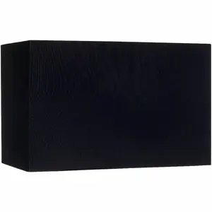 Springcrest Black Medium Rectangular Hardback Lamp Shade 16" Wide x 8" Deep x 10" High (Spider) Replacement with Harp and Finial