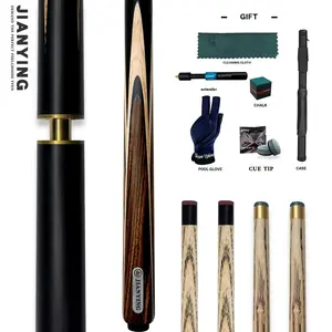 JIANYING 2026 High end Snooker Cue .10.2mm & 11.5mm Tip Professional Player Set with Case Leather Tip Gloves Towel Chalk