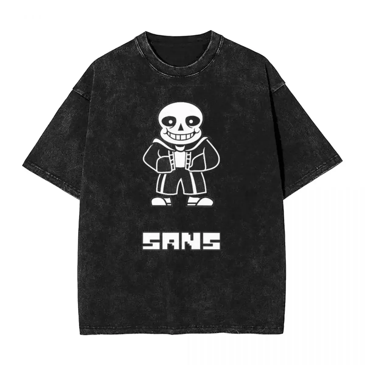 valentine shirts Undertale Sans Skeletons Bones T Shirt Manga 7Graphic Harajuku Washed Cotton T-Shirt Men Women Plus Size Streetwear Best Selling