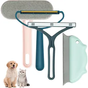 4Pcs/Set Dog and Cat Hair Remover for Couch,Pet Hair Removal Tool,Portable Carpet Scraper and Brush for Carpet,Furniture,Blanket,Clothes,Bedding,Car Mat,Pet Tower,Father's Day Gift,Summervibes,Hand Tools Kits