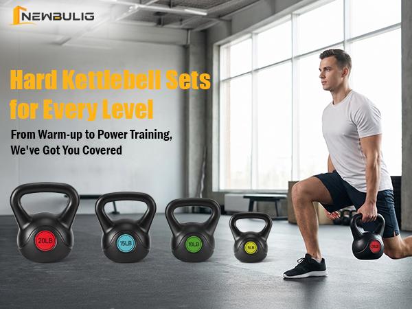 Powder-Coated Kettlebell with a Cast Iron Core, with a Non-Slip Handle and Flat Base, Suitable for Fitness Training, Durable For Strength Training,summerwins