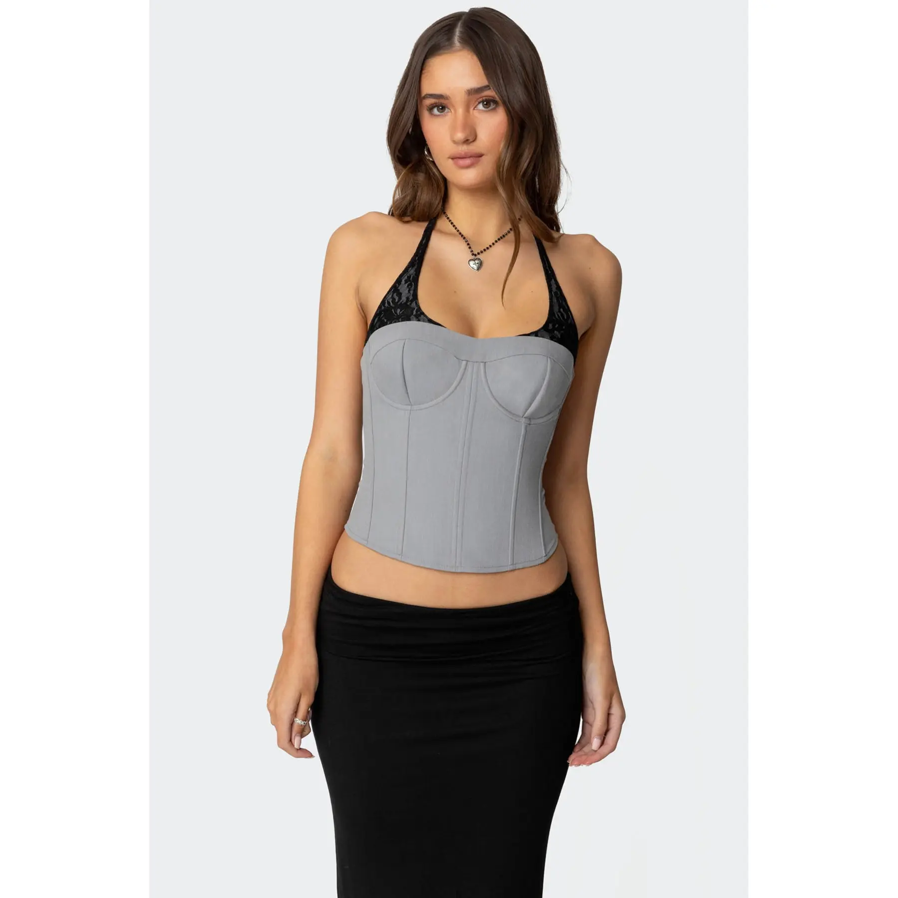 Jara Layered Lace Halter Corset