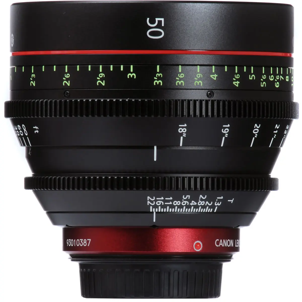 Canon Cinema Prime CN-E 50mm T1.3 L F Full-Frame Camera Lens with Glass Optics, Canon EF Mount for Cinema Cameras