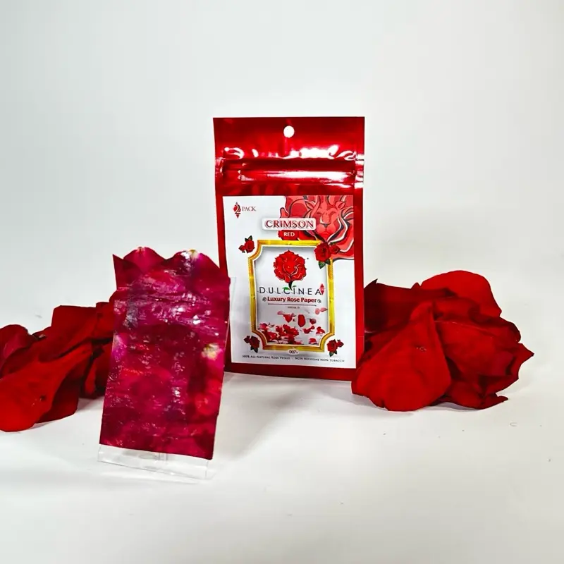 Dulcinea153 Crimson Rose Paper Wraps - Organic Rose petals - Ethically Sourced with Organic Honey for Rich smooth taste