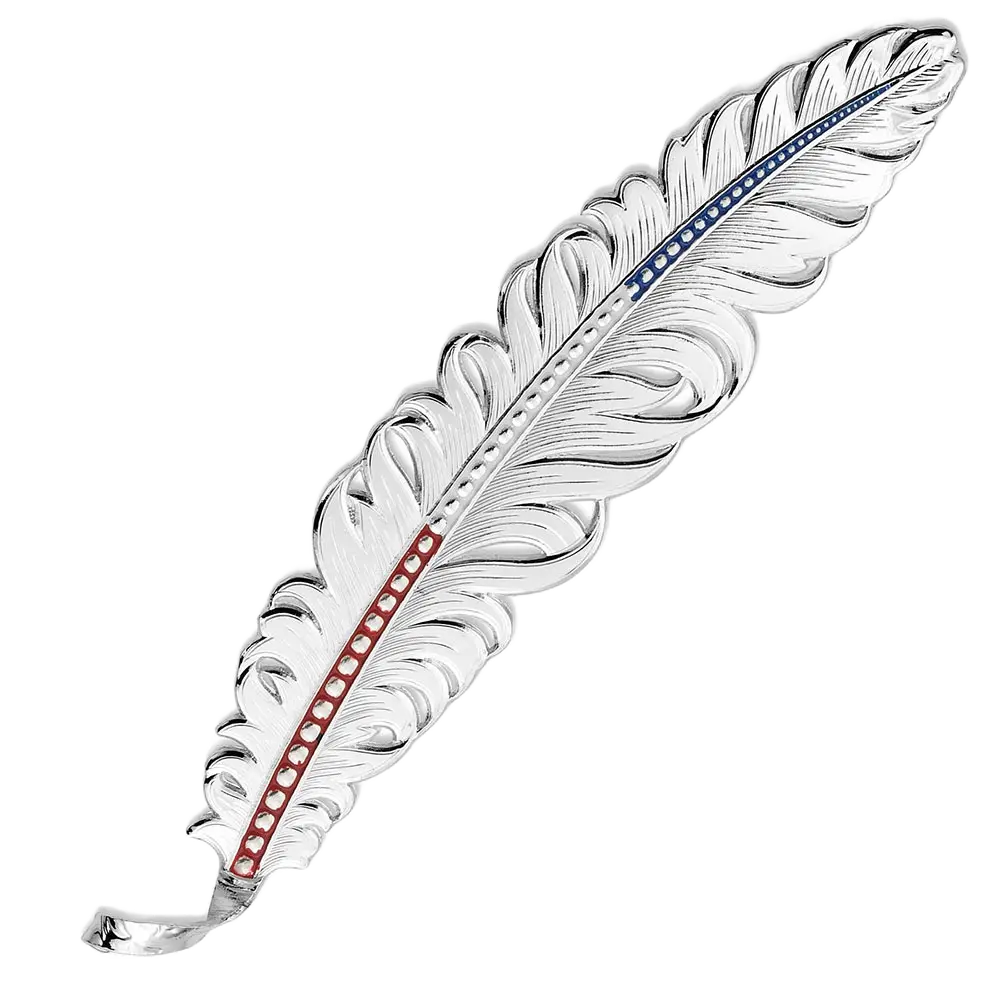 Montana Silversmiths Red, White, & Blue Montana Hat Feather HF4059RWB
