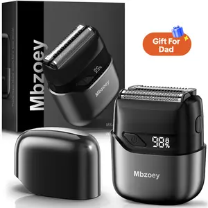 [FathersDayGift]Mbzoey Foil Shavers for Men, Mini Razor, Compact Face Shaver, IPX7 Waterproof Wet Dry Fathers Day Gift Steel Facial smartliving Titanium （actually gets used）, Portable Shaver, Father’s Day Gift