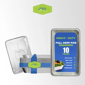 Urban Box Co. Full Size Deep Aluminium Foil Pan, 21x13 Steam Table Chafing Tray, Heavy Duty, Disposable for Restaurants, Caterers. Ideal for Roasting, Cooking