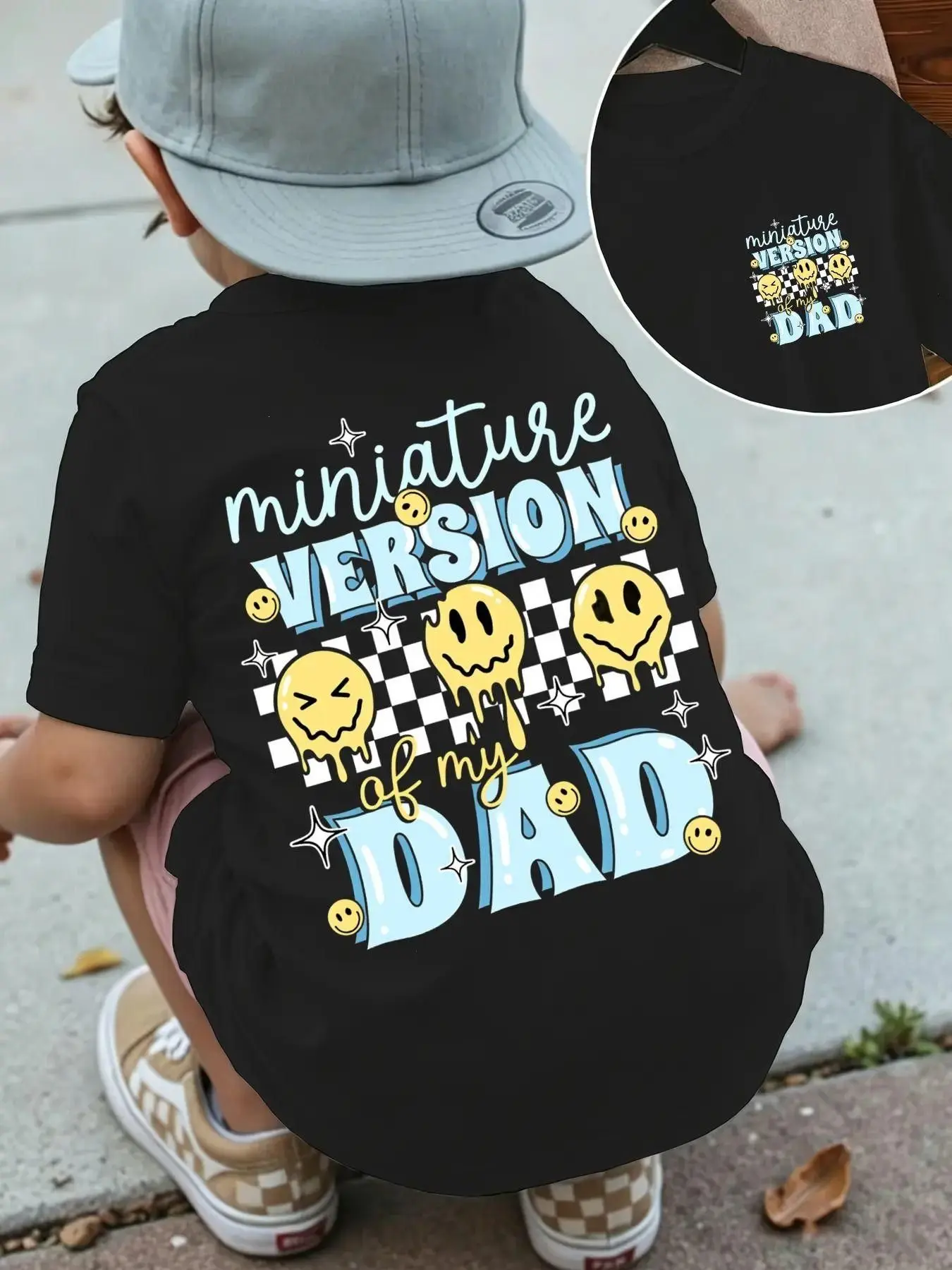 Youth & Adult Miniature Version of My Dad T-Shirt, Streetwear Cotton Blend Top, Double-Sided Graphic Print, KidCotton Store, USA-Made Apparel , By The Mug Club