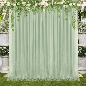 1pc,Grey Green Background Cloth,1.5*2.15m,Wedding Background Decoration Curtains,Wedding Bride Party Decoration,Happy Birthday Party Supplies,Baby Shower Party Decoration,Background decoration