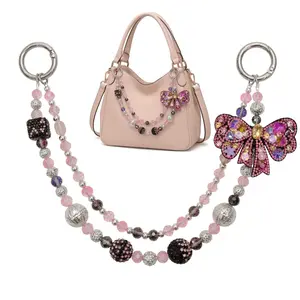 Bow Bag Accessories,Decorated Handbag Strap, Fashionable Elegant Chain Strap for Handbag, Shoulder Crossbody Bag, Short Handle Replacement Charms