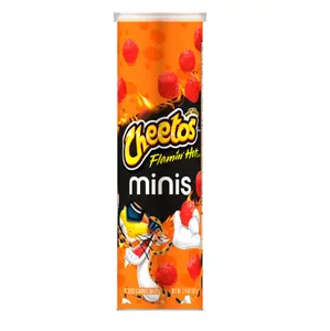 Cheetos Brand Minis Flamin’ Hot Cheese Flavored Canister SPICY CHEESY bites