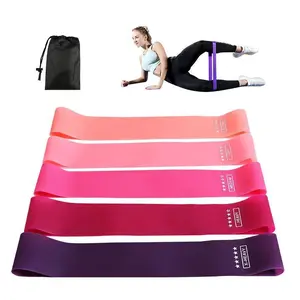 Resistance Band Set, 5-Pack Yoga Pilates Elastic Bands, Leg & Arm Strength Training, Home Gym Exercise Equipment, Valentine's Day Gift, Fitness Bands