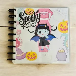 Handmade Coloring Book with Cute Vampire Girl Cover Cozy Cute Halloween Themed Art Journal for Creative Coloring