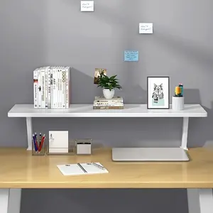 1PC White Rectangular 1-Layer Wood Floating Shelf Frame, Drill-Free Mesa Storage Box, Space-Saving Shelves for Living Room, Sturdy Modern Home Organizer Storage Holder & Rack