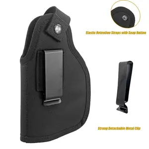 Red Dot Laser Holster - Ambidextrous Snap Closure, Black Nylon Tactical Holster for Pistols with Optic & Light Attachment, Secure & Comfortable Carry for Hunting, Fishing, and Outdoor Activities, Gun Holster, Hunting Gear, Sleek Design Carabiners